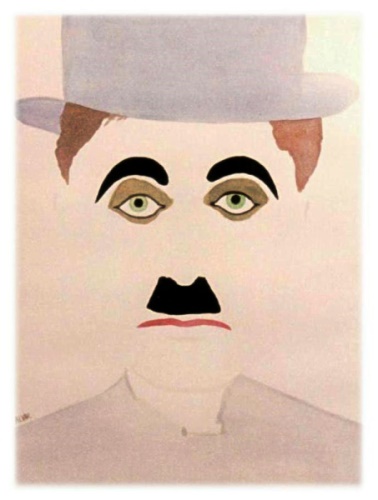 Charles Chaplin (Aquarell, 1989)
